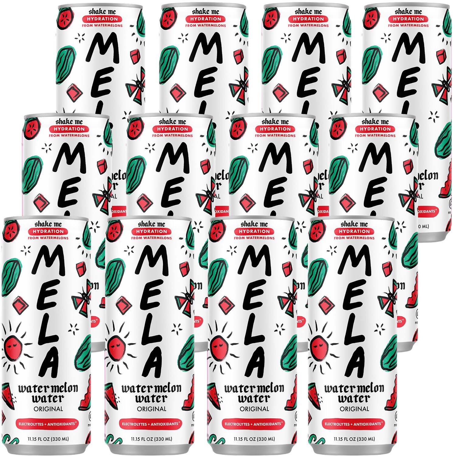 Mela Watermelon Water, Original, Can, Case